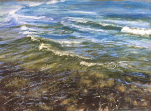 Over the Wall, a painting by Pastel Artist Jane E Robbins.